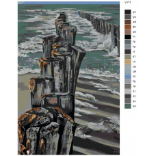 Живопись по номерам BRUSHES-PAINTS Деревянный морской пирс