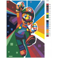 Живопись по номерам BRUSHES-PAINTS Super Mario (супер Марио). Радостный Марио