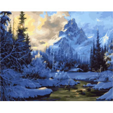 Живопись по номерам Paintboy Первые лучи солнца в горах 40x50