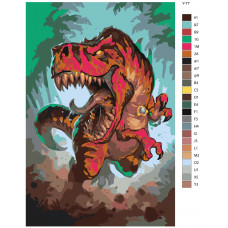 Живопись по номерам BRUSHES-PAINTS Тираннозавр - Динозавр