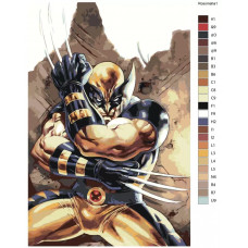 Живопись по номерам BRUSHES-PAINTS Росомаxа