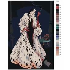 Живопись по номерам BRUSHES-PAINTS Круэлла