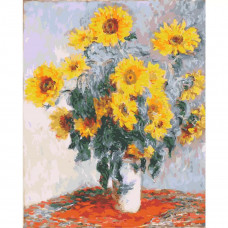 Набор для рисования по номерам "Букет подсолнухов", 40x50 см, арт. HS0068