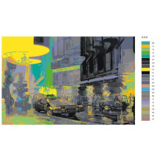 Живопись по номерам BRUSHES-PAINTS Машина в городе