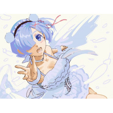 Картина по номерам Красиво Красим ReZero - Жизнь с нуля в альтернативном мире, 60 х 80 см