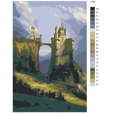 Живопись по номерам BRUSHES-PAINTS Замок на горе