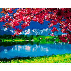 Картина по номерам ВанГогВоМне Весна на озере, 40x50