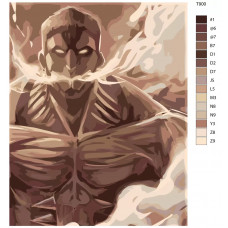 Живопись по номерам BRUSHES-PAINTS Аниме Атака титанов. Бронированный титан Живопись по номерам BRUSHES-PAINTS Аниме Атака титанов. Бронированный титан
