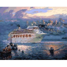 Картина по номерам Цветной Океанский лайнер, 40x50 см