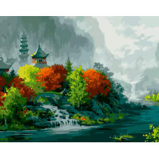 Картина по номерам Paintboy Древний храм, 40x50 см
