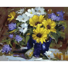 Живопись по номерам Paintboy Летний букет 40х50