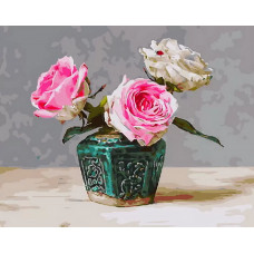 Живопись по номерам Paintboy Малахитовая ваза 40x50
