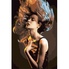 Картина по номерам, 60 x 40, Красивая женщина (Картина 6)