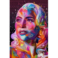 Живопись по номерам Бруталити Поп арт портет знаменитостей Lady Gaga 5650