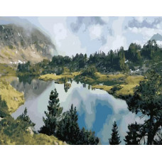 Картина по номерам ВанГогВоМне Озеро Кёль-Сай, 40x50