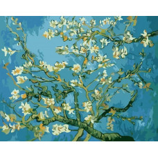 Картина по номерам Цветной (Premium) «Цветы миндаля» Ван Гога, MG253_Z