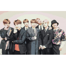 Картина по номерам Живопись по Номерам Корейская K-POP группа BTS 1
