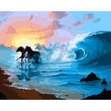 Живопись по номерам Paintboy Морские жеребцы 40x50