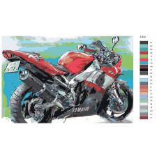 Живопись по номерам BRUSHES-PAINTS Спорт-Мотоцикл Yamaha