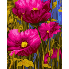 Картина по номерам на холсте ART and Relax Маки 40x50