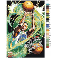 Живопись по номерам BRUSHES-PAINTS Баскетболист Стефен Карри. Golden State Warriors Живопись по номерам BRUSHES-PAINTS Баскетболист Стефен Карри. Golden State Warriors