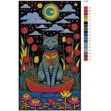 Картина по номерам BRUSHES-PAINTS Кошка R-182 40x70 см