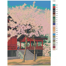 Живопись по номерам BRUSHES-PAINTS Сакура