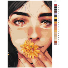 Живопись по номерам BRUSHES-PAINTS Невинный взгляд