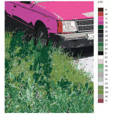 Живопись по номерам BRUSHES-PAINTS Авто и трава
