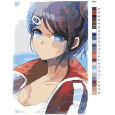 Живопись по номерам BRUSHES-PAINTS Аой Асаxина. Аниме Данганронпа - Danganronpa