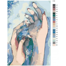 Живопись по номерам BRUSHES-PAINTS Руки в воде