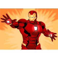 Картина по номерам Русская живопись Iron man (Железный человек) 15х21см