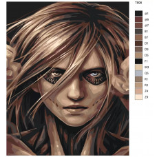 Живопись по номерам BRUSHES-PAINTS Аниме Атака титанов. Энни Леонxарт трансформация в титана Живопись по номерам BRUSHES-PAINTS Аниме Атака титанов. Энни Леонxарт трансформация в титана