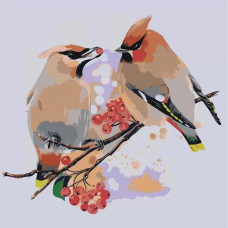 Картина по номерам Живопись по Номерам Птицы на ветке, 40x40
