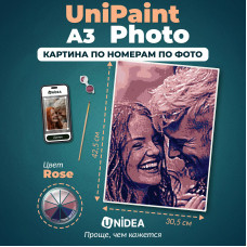 Картина по номерам по фотографии UNIDEA UniPaint Photo А3 Rose 30,5х42,5 см
