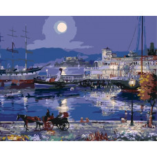 Картина по номерам Живопись по Номерам Лунная ночь, 40x50