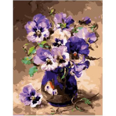 Картина по номерам Paintboy PKC 43013 Анютины глазки 30*40 Эксклюзив