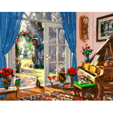 Картина по номерам Paintboy Дом в цветах, 40x50 см