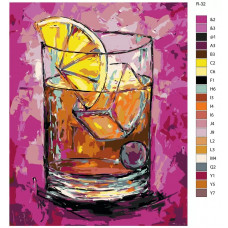 Живопись по номерам BRUSHES-PAINTS Виски со льдом и долькой лимона