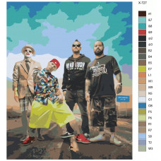Живопись по номерам BRUSHES-PAINTS Рок-группа Limp Bizkit