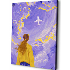 Картина по номерам ART and RELAX Самолет в небе AR352 на холсте 40x50