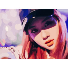 Картина по номерам Бруталити BLACKPINK Kpop Rose 34 на холсте 40x30