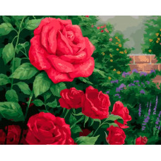 Картина по номерам ВанГогВоМне Красная роза, 40x50