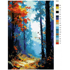 Живопись по номерам BRUSHES-PAINTS Осень в лесу