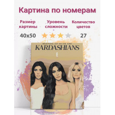 Картина по номерам Раскрасим сами Семья Кардашьян холст на подрамнике 40х50 см Картина по номерам Раскрасим сами Семья Кардашьян холст на подрамнике 40х50 см