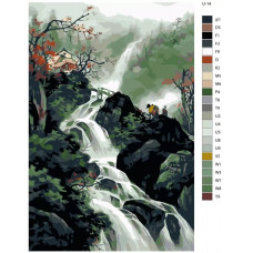 Живопись по номерам BRUSHES-PAINTS Сказочный водопад