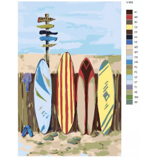 Живопись по номерам BRUSHES-PAINTS Серфинг. Доски для сёрфа Живопись по номерам BRUSHES-PAINTS Серфинг. Доски для сёрфа