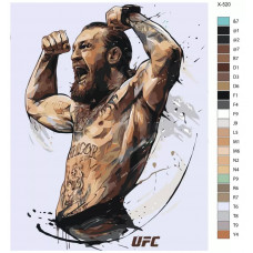 Живопись по номерам BRUSHES-PAINTS Конор Макгрегор боец без правил Живопись по номерам BRUSHES-PAINTS Конор Макгрегор боец без правил