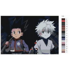 Живопись по номерам BRUSHES-PAINTS Hunter x Hunter (Хантер х Хантер). Киллуа Золдик, Гон Фрикс. Аниме