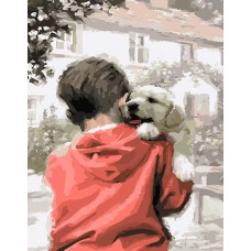 Картина по номерам Paintboy Верные друзья, 40x50 см